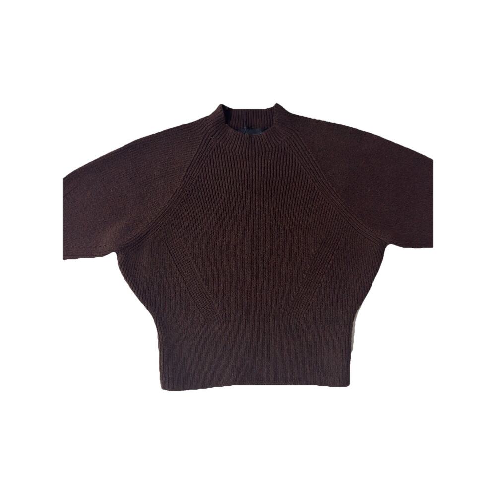 NWT Zara Women’s Knit 3/4 Sleeve Brown Shirt - Size S